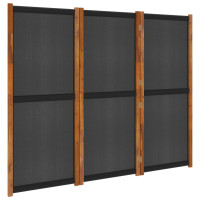 Miniatyr av produktbild för Rumsavdelare 3 paneler svart 210x180 cm