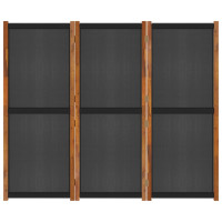 Miniatyr av produktbild för Rumsavdelare 3 paneler svart 210x180 cm