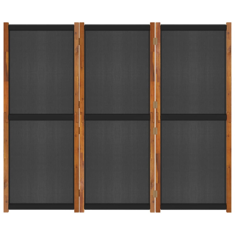 Produktbild för Rumsavdelare 3 paneler svart 210x180 cm