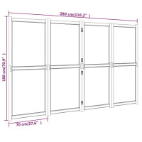 Miniatyr av produktbild för Rumsavdelare 4 paneler svart 280x180 cm