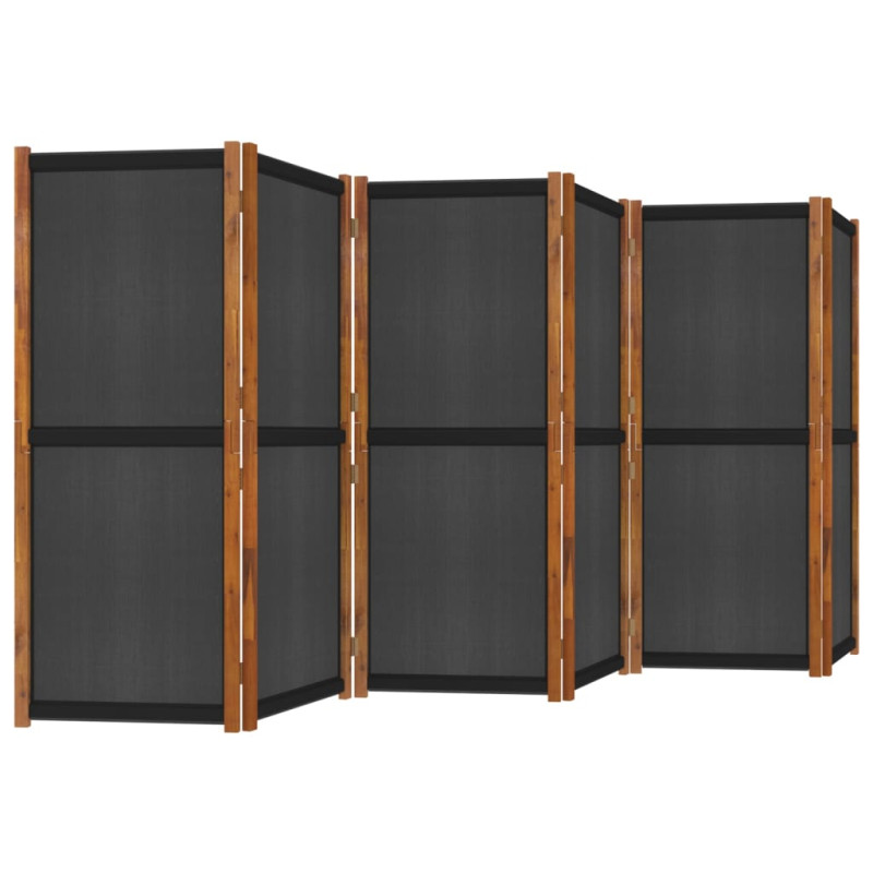 Produktbild för Rumsavdelare 6 paneler svart 420x180 cm
