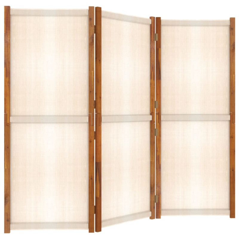 Produktbild för Rumsavdelare 3 paneler gräddvit 210x180 cm