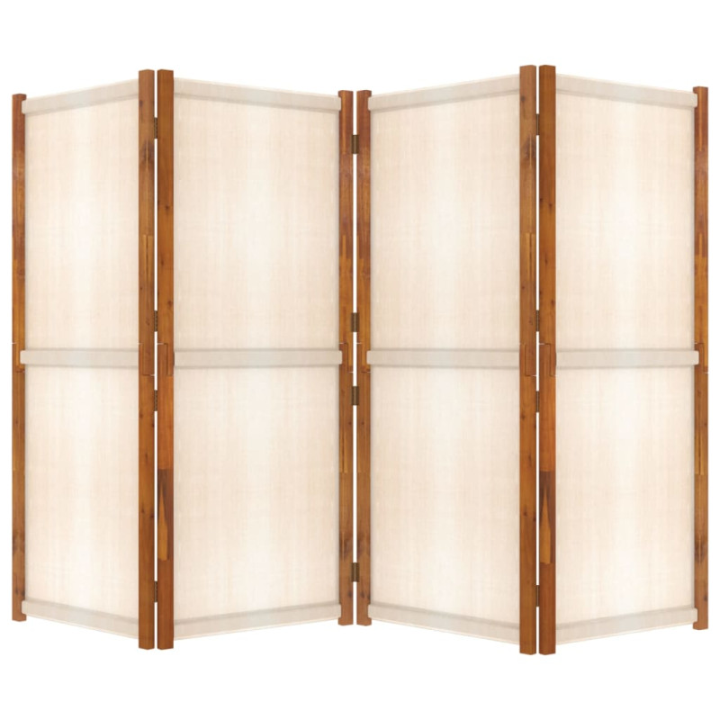 Produktbild för Rumsavdelare 4 paneler gräddvit 280x180 cm