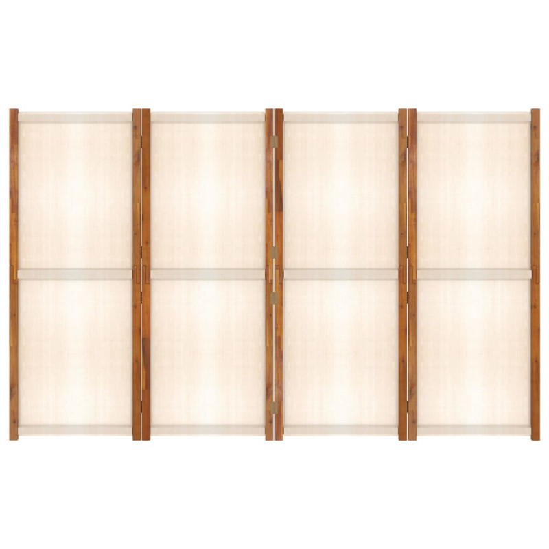 Produktbild för Rumsavdelare 4 paneler gräddvit 280x180 cm