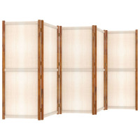 Miniatyr av produktbild för Rumsavdelare 5 paneler gräddvit 350x180 cm