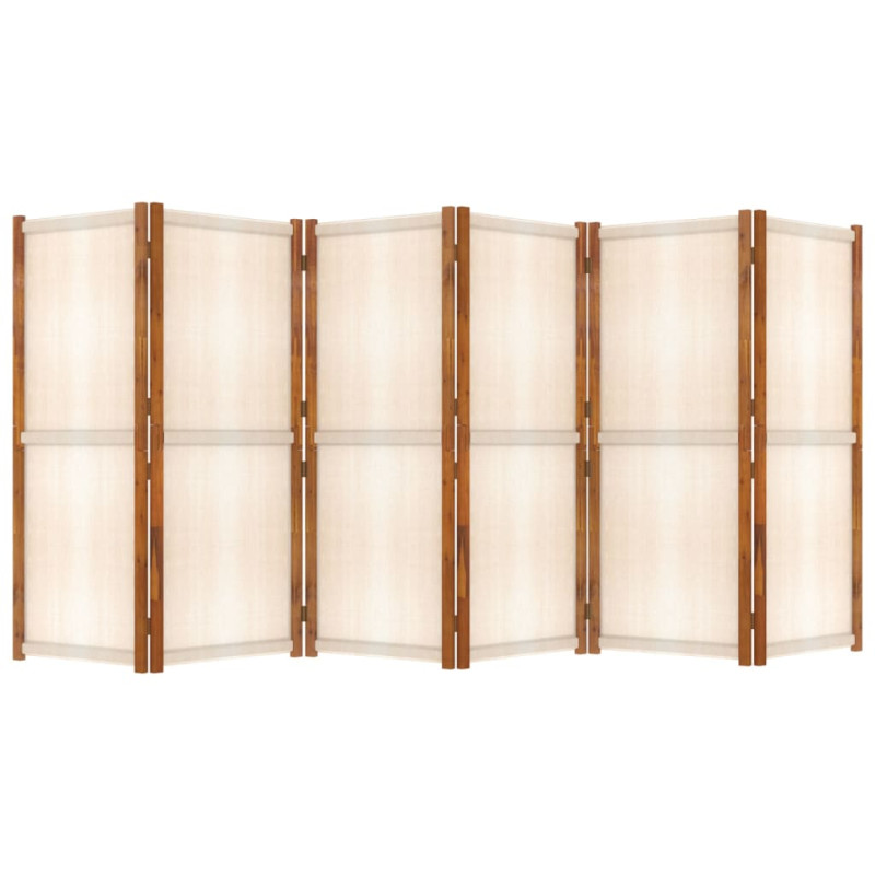 Produktbild för Rumsavdelare 6 paneler gräddvit 420x180 cm