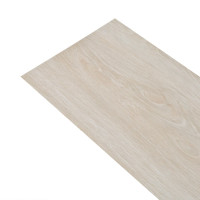 Produktbild för Självhäftande PVC-golvbrädor 2,51 m² ek 2 mm ek klassisk vit