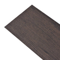 Produktbild för Självhäftande PVC-golvbrädor 2,51 m² 2 mm mörkbrun
