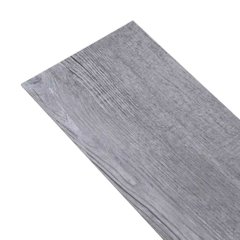 Produktbild för Självhäftande PVC-golvbrädor 2,51 m² 2 mm mattgrå trä