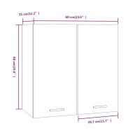 Produktbild för Väggskåp brun ek 60x31x60 cm konstruerat trä