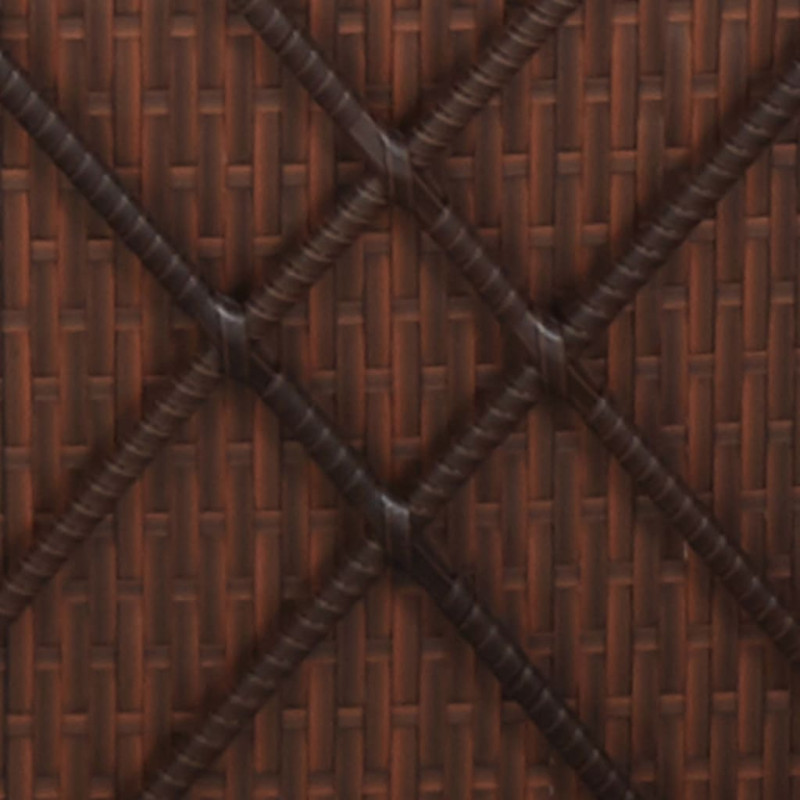 Produktbild för Solsäng konvertibel med dyna konstrotting brun