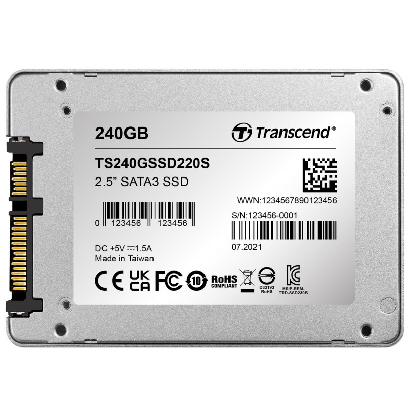 Produktbild för 2.5 SSD SSD220S SATA3 500/330 MB/s 240Gb