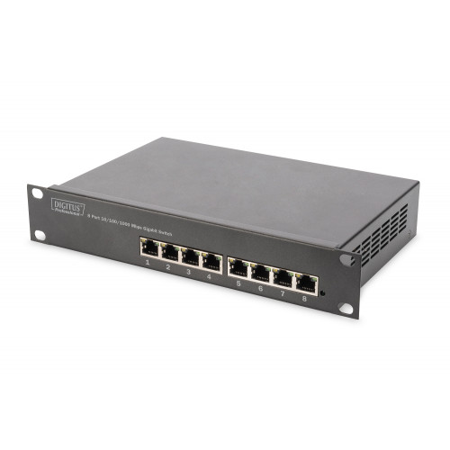 Digitus Digitus DN-80114 nätverksswitchar Ohanterad Gigabit Ethernet (10/100/1000) Grå