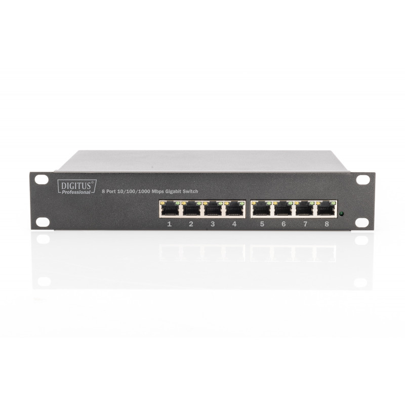 Produktbild för Digitus DN-80114 nätverksswitchar Ohanterad Gigabit Ethernet (10/100/1000) Grå