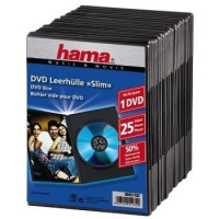 Produktbild för Hama DVD Slim Box 25, Black 1 diskar Svart