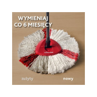 Produktbild för Vileda 4023103198227, Mopphuvud, Röd, Vit, Mikrofiber, Polya...