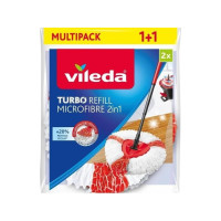 Produktbild för Vileda 4023103198227, Mopphuvud, Röd, Vit, Mikrofiber, Polya...