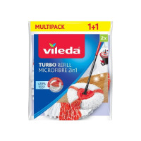 Produktbild för Vileda 4023103198227, Mopphuvud, Röd, Vit, Mikrofiber, Polya...