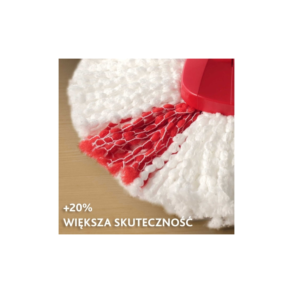 Produktbild för Vileda 4023103198227, Mopphuvud, Röd, Vit, Mikrofiber, Polya...