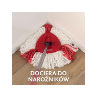 Produktbild för Vileda 4023103198227, Mopphuvud, Röd, Vit, Mikrofiber, Polya...