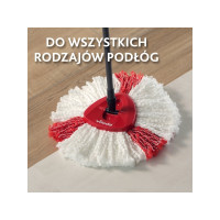 Produktbild för Vileda 4023103198227, Mopphuvud, Röd, Vit, Mikrofiber, Polya...
