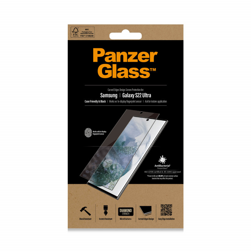 Produktbild för PanzerGlass 7295 skärm- och baksidesskydd till mobiltelefon Genomskinligt skärmskydd Samsung 1 styck