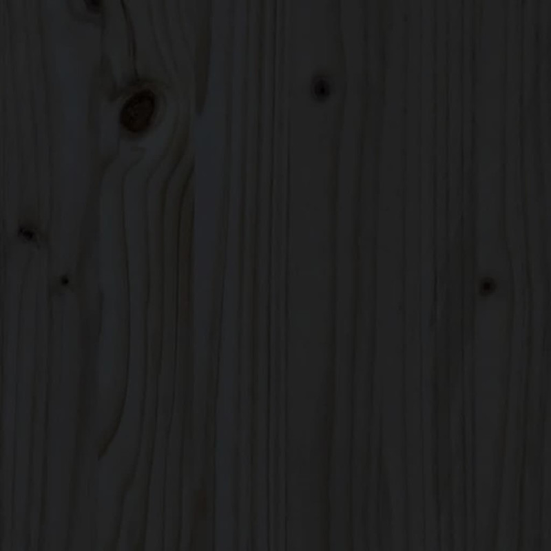 Produktbild för Sängram massivt trä 180x200 cm svart