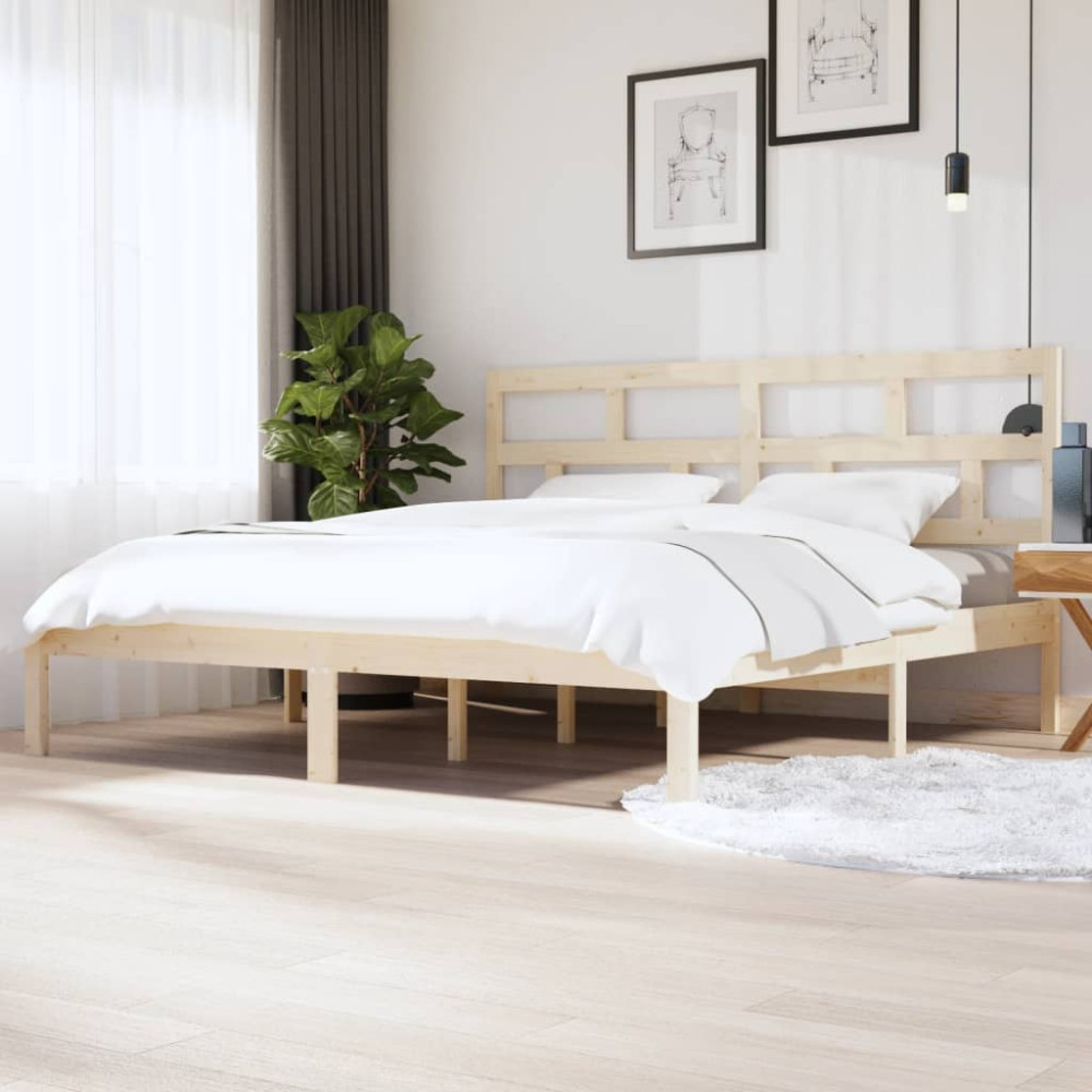 Produktbild för Sängram massiv furu 200x200 cm