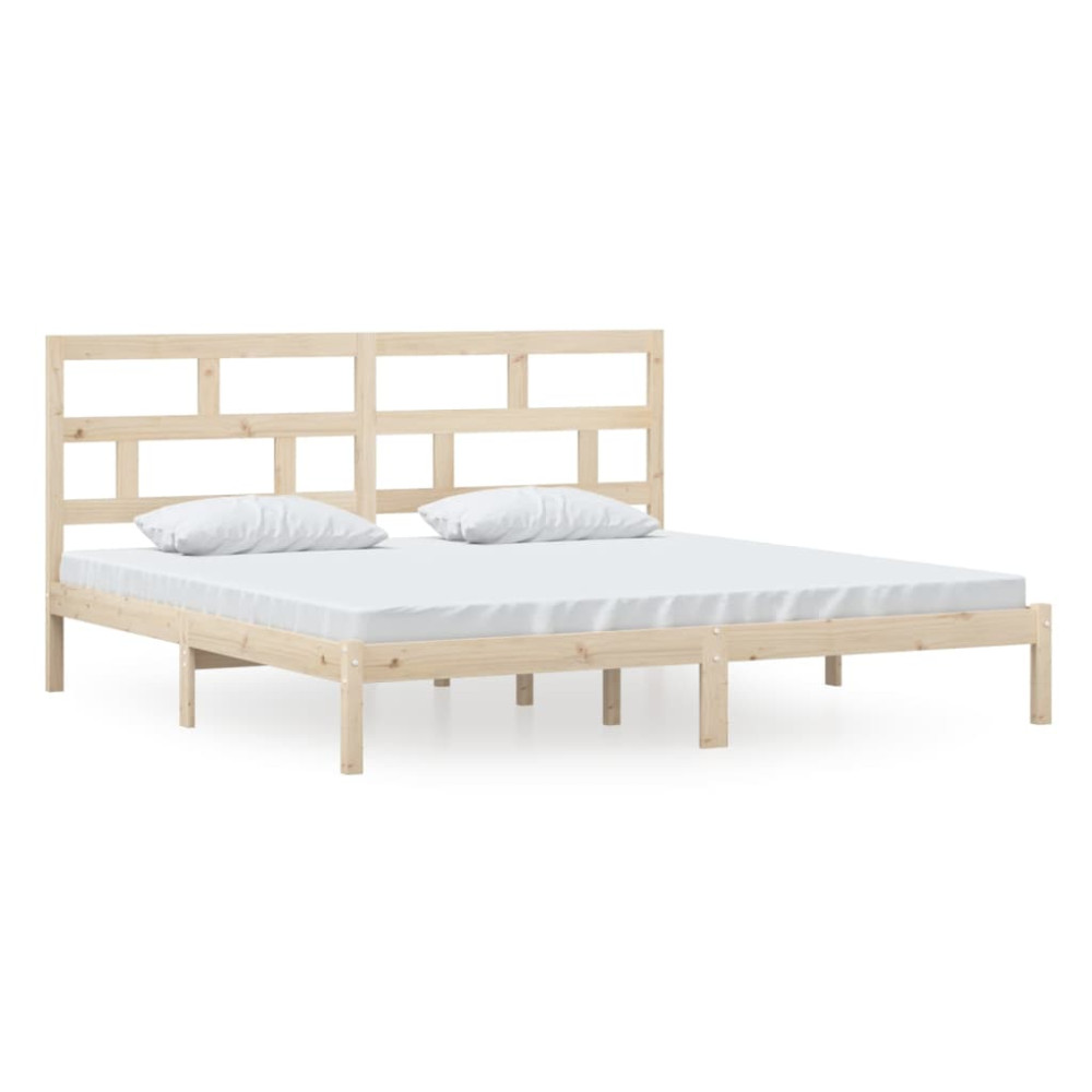 Produktbild för Sängram massiv furu 200x200 cm