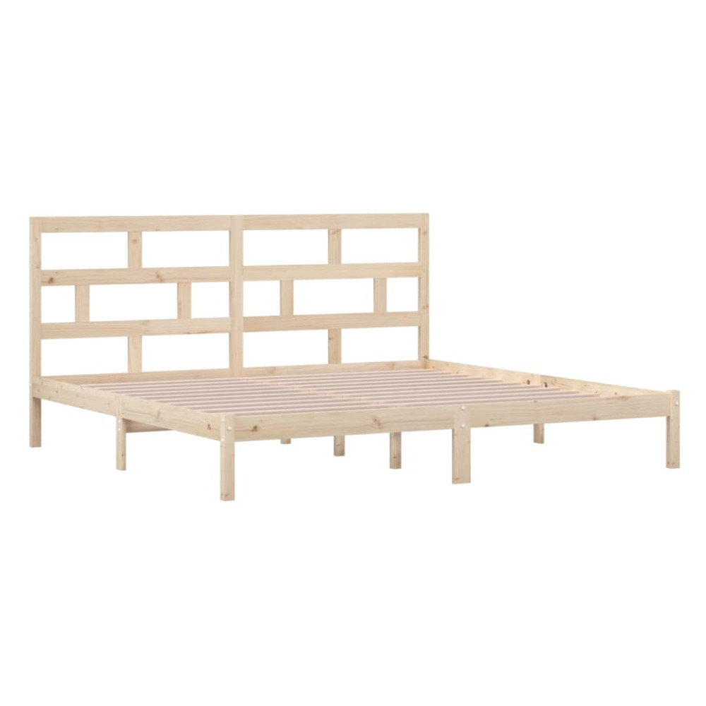 Produktbild för Sängram massiv furu 200x200 cm