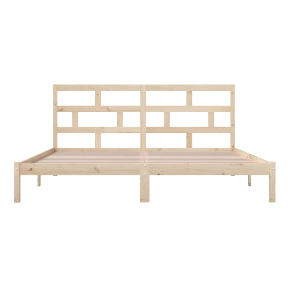 Produktbild för Sängram massiv furu 200x200 cm