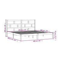 Produktbild för Sängram massiv furu 200x200 cm