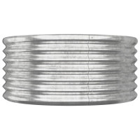 Produktbild för Odlingslåda pulverlackerat stål 80x80x38 cm silver