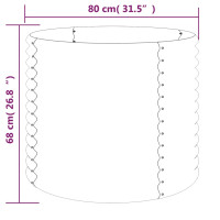 Produktbild för Odlingslåda pulverlackerat stål 80x80x68 cm grön