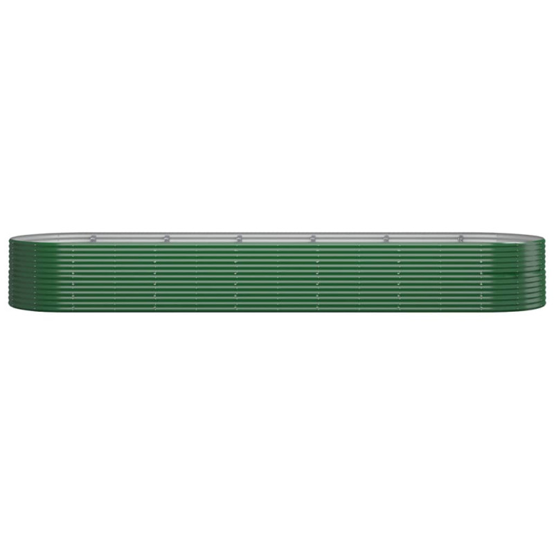 Produktbild för Odlingslåda pulverlackerat stål 510x140x68 cm grön
