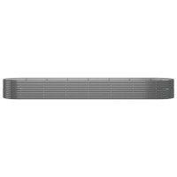 Produktbild för Odlingslåda pulverlackerat stål 584x140x68 cm grå