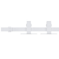 Produktbild för Mini skjutdörrsbeslag för skåp kolstål vit 122 cm