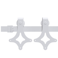 Produktbild för Skjutdörrsbeslag 183 cm stål vit