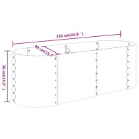 Produktbild för Odlingslåda pulverlackerat stål 114x40x36 cm grön