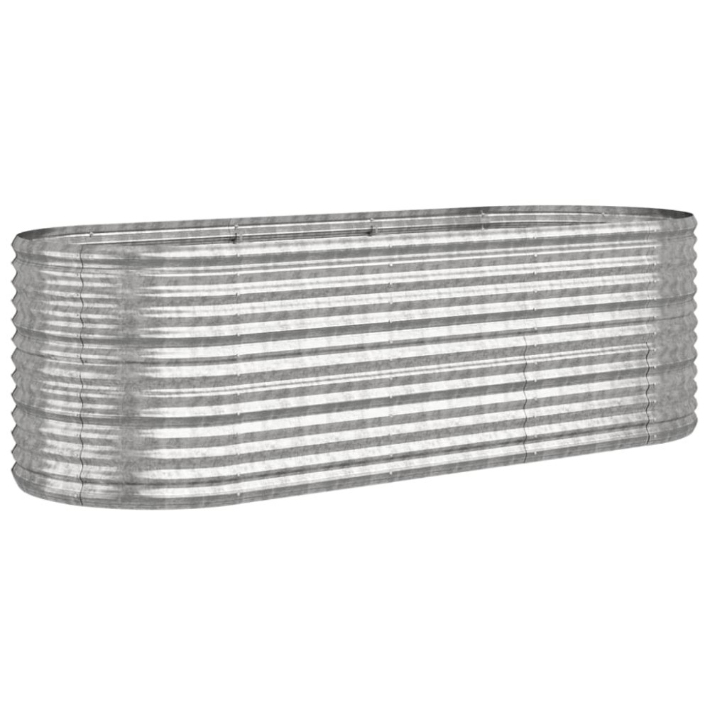 Produktbild för Odlingslåda galvaniserat stål 224x80x68 cm silver