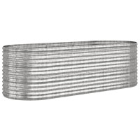 Produktbild för Odlingslåda galvaniserat stål 224x80x68 cm silver