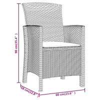 Produktbild för Trädgårdsstol med dyna konstrotting brun