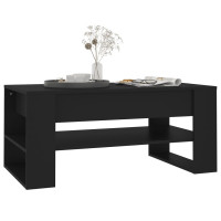 Produktbild för Soffbord svart 102x55x45 cm konstruerat trä