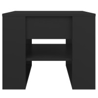 Produktbild för Soffbord svart 55,5x55x45 cm konstruerat trä