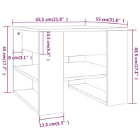 Produktbild för Soffbord betonggrå 55,5x55x45 cm konstruerat trä