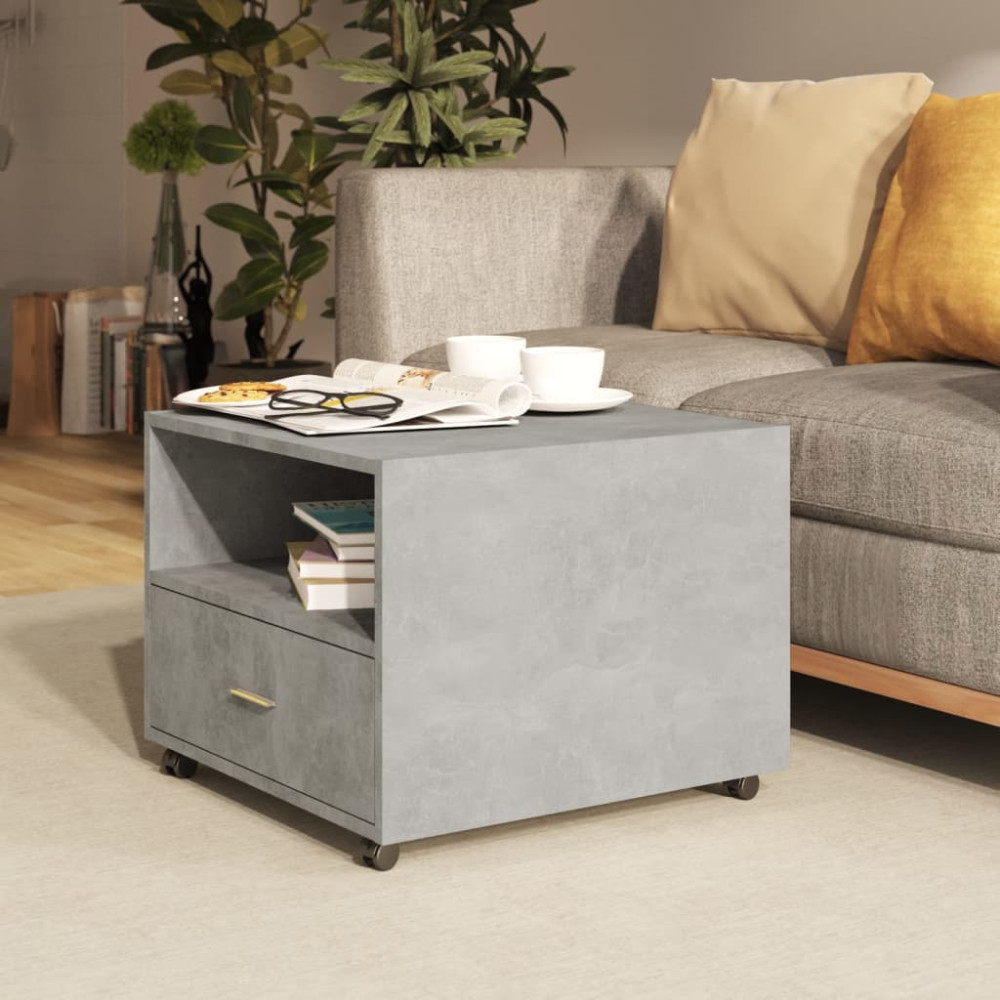 Produktbild för Soffbord betonggrå 55x55x40 cm konstruerat trä