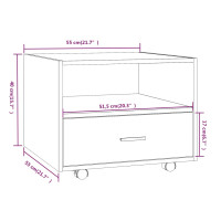 Produktbild för Soffbord betonggrå 55x55x40 cm konstruerat trä