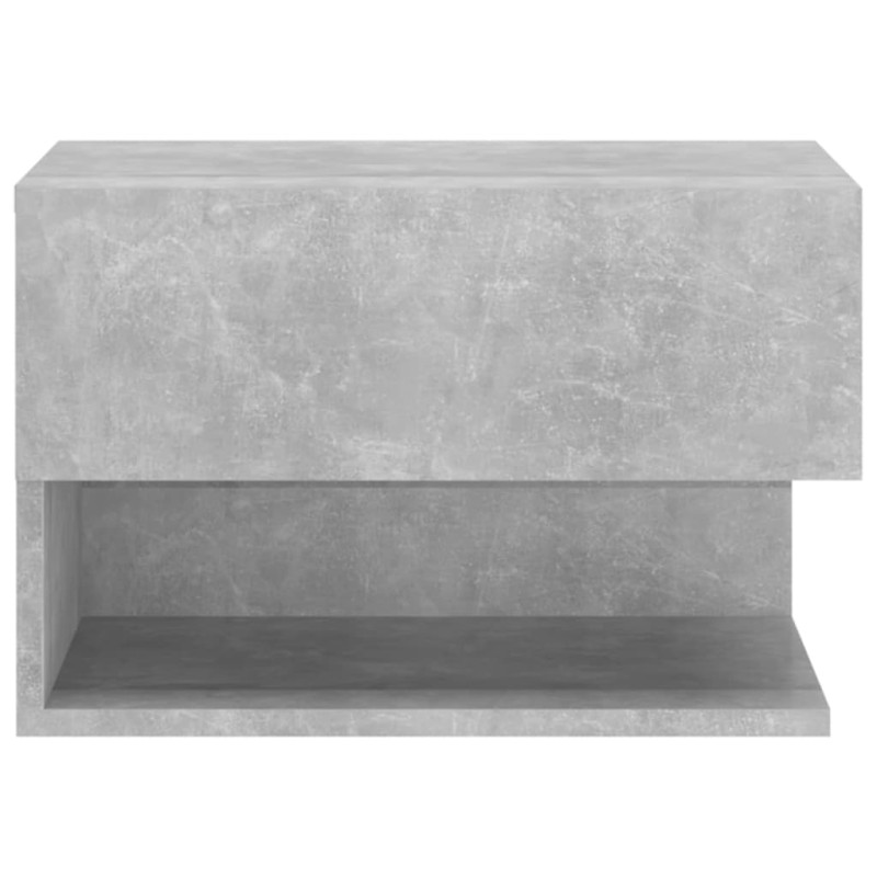 Produktbild för Väggmonterade sängbord 2 st betonggrå