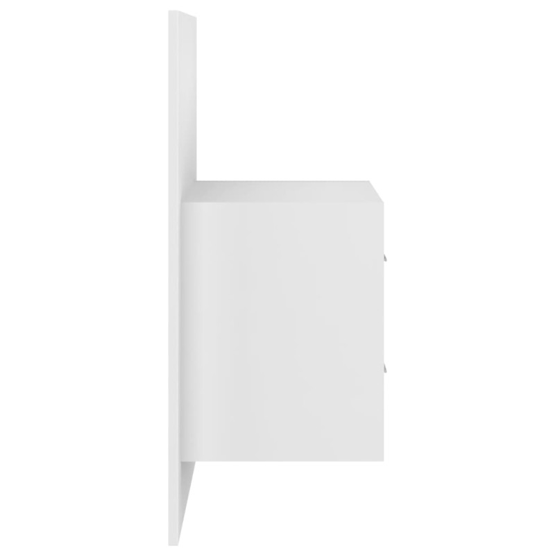 Produktbild för Väggmonterat sängbord vit