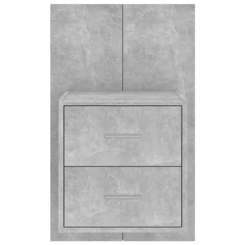Produktbild för Väggmonterat sängbord betonggrå